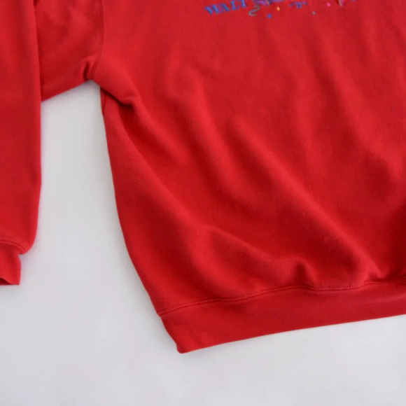 Vintage Mickey Inc Red  Embroidered Walt Disney World Crew Neck Sweater Large - Picture 6 of 11